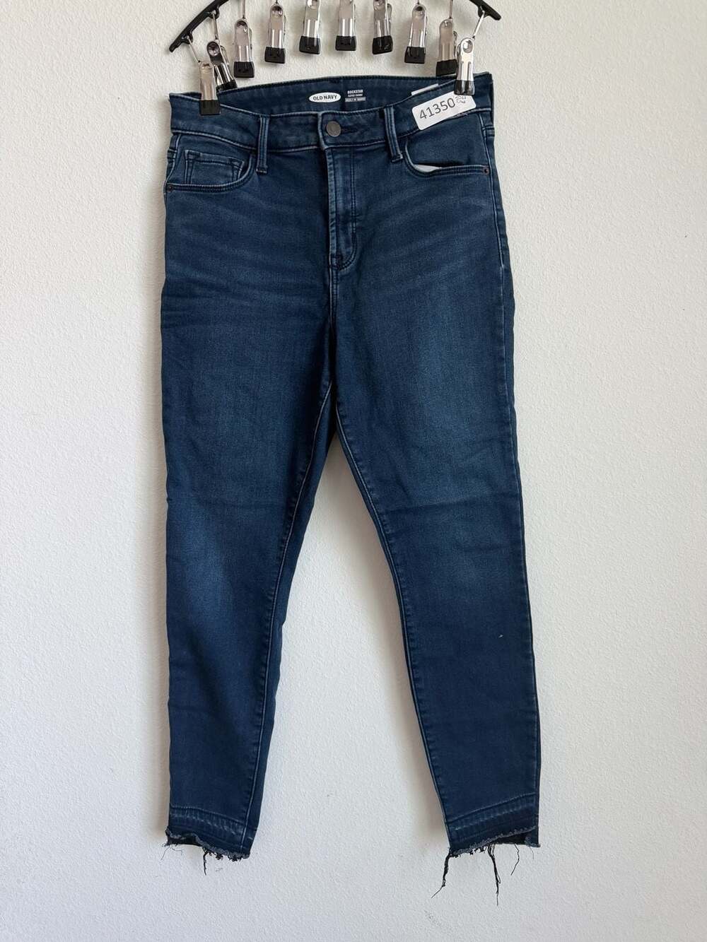 Old Navy Rockstar Super Skinny Built-In Warm Dark Wash Jeans